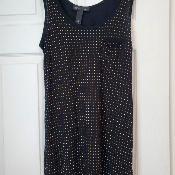 NWOT INC International Concepts Womens  M Black Gold Stud Sleeveless Tank Top - Picture 3 of 6